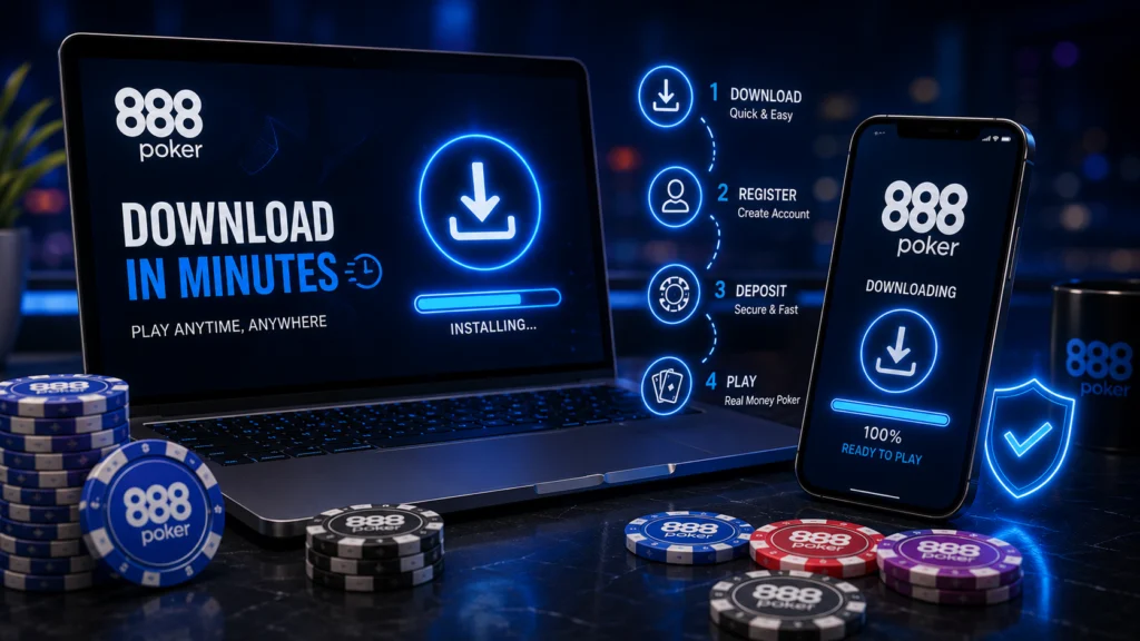 Installing 888 Poker app on Android and iOS in Canada